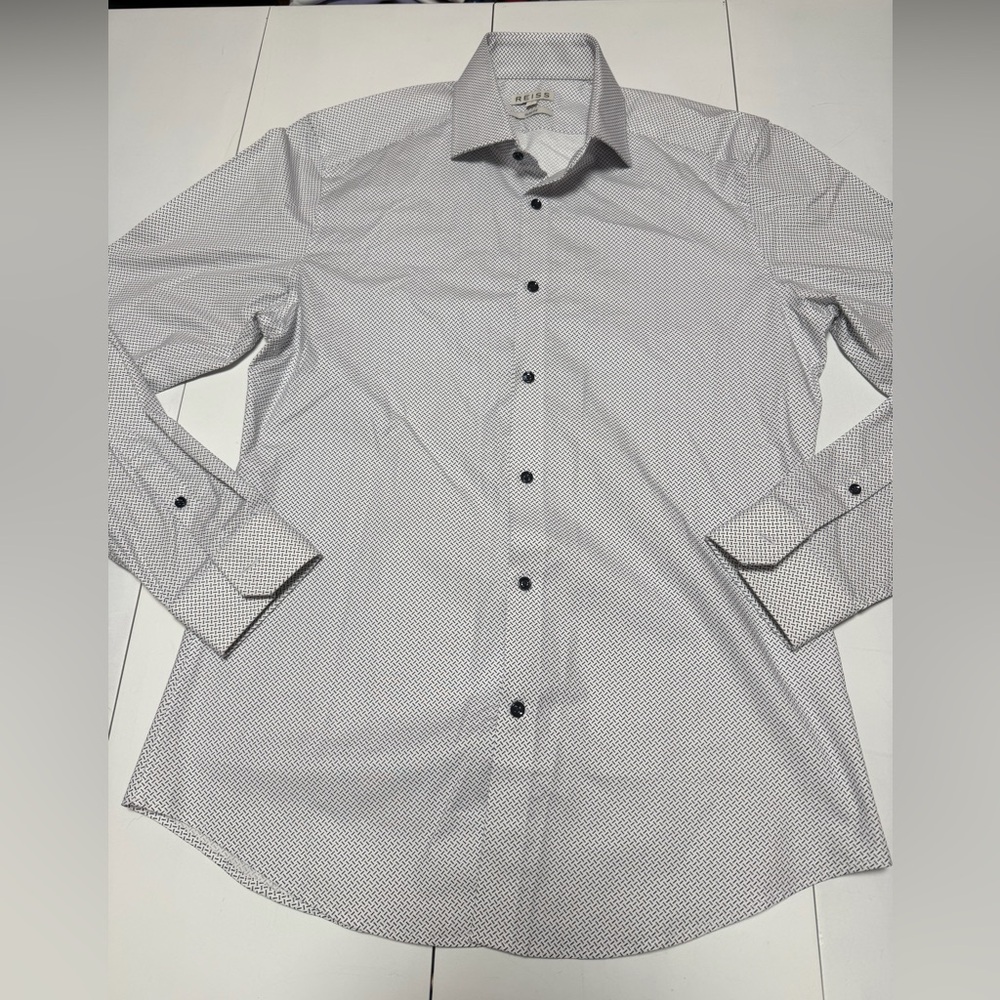 Reiss White and Black Patterned Shirt